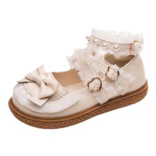 女童洛丽塔鞋子2023春秋款儿童女孩中小童lolita公主皮鞋宝宝单鞋