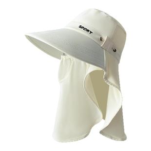 夏季骑行电动车全方位防晒帽子女防紫外线护颈遮脸遮阳帽面罩一体