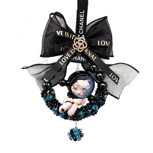 正版泡泡玛特sp漫相集后视镜水晶挂件车饰摆件女朋友闺蜜礼物高级