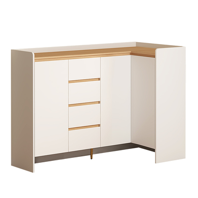 转角实木靠墙玄关收纳鞋柜