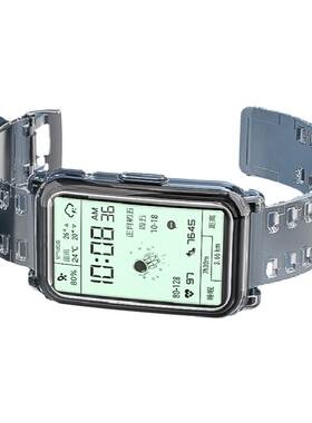 【太空人】适用华为荣耀es手表/gt2/watch fit表带 智能手表es替换带22mm透明冰川保护壳个性潮手表带配件