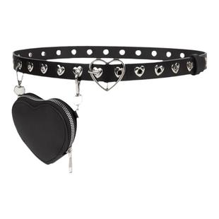 爱心腰包配饰腰带女2024新款装饰配裙子牛仔裤西装大衣高级感皮带