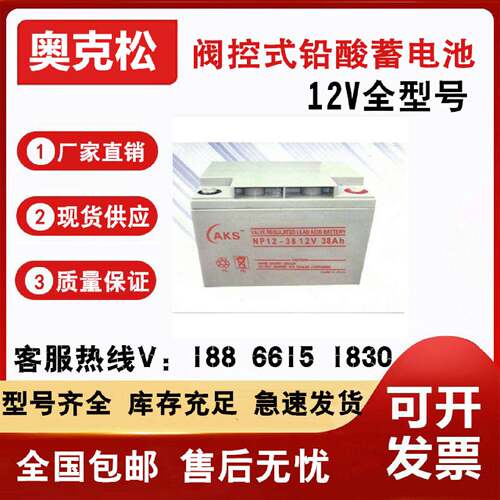 奥克松蓄电池NP651212V65AH4A7A17A24A38A100AH消防主机免维护