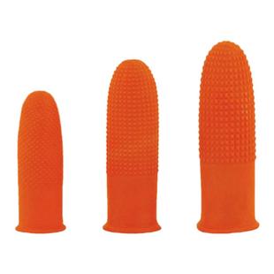 橙色橡胶手指套 乳胶防滑手指套麻点 护指护甲胶手指头套耐磨加厚