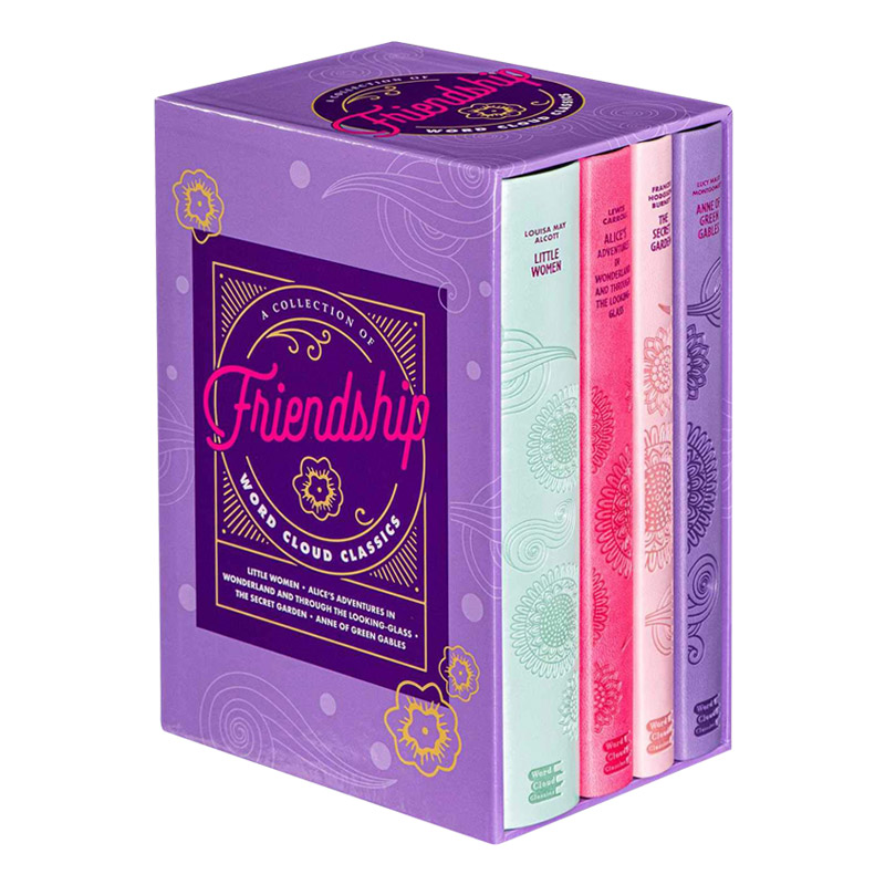 英文原版 精装 Friendship Word Cloud Boxed Set 经典友谊文学合集 云经典 小妇人 秘密花园 绿山墙的安妮 爱丽丝奇遇记 英文版