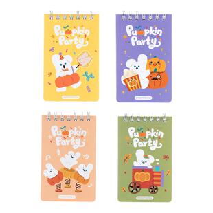 晨光南瓜派对A7金属线圈本迷你小巧口袋本横线masmarcu可爱兔兔高颜值记事本单词本学生奖品书写顺滑不硌手