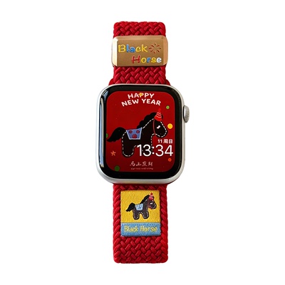 礼帽小马磁吸编织适用苹果手表带