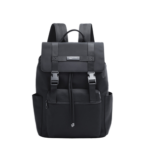 黑色双肩背包防水牛津布大容量休闲学院风书包通勤电脑包韩版包邮