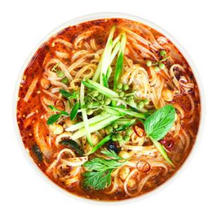 纯素食谦和居凉皮非油炸香辣清油红油泡面方便面不含五辛速食凉皮