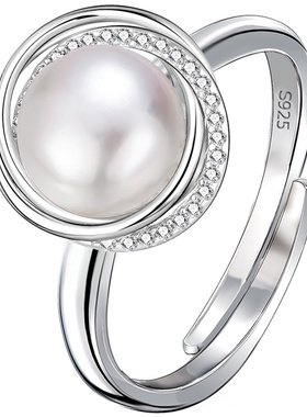 珍珠开口纯银小众设计