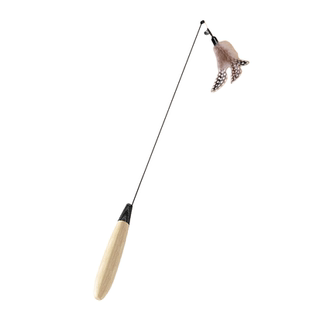 瓜洲牧猫玩具赛级逗猫棒自嗨解闷神器钢丝羽毛替换头耐咬幼猫用品