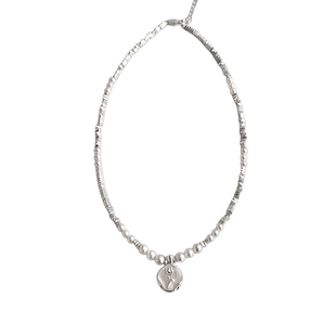 DOUDOUSTORE保色不规则碎银子施家珍珠项链高级感玫瑰滴釉锁骨链