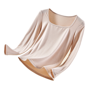 方领打底衫女内搭可外穿春秋冬保暖正肩显瘦长袖T恤上衣2026新款