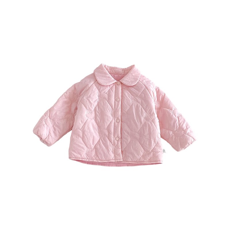 女童冬季新款加厚保暖翻领棉服