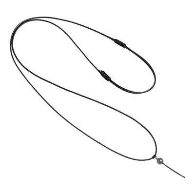 天然翡翠手工编绳平安扣蜡皮绳