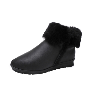 雪地靴女冬加绒雅氏新款防滑厚底皮毛一体棉短靴保暖百搭棉鞋靴子