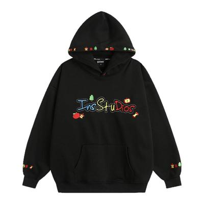 INSstudios多巴胺苹果刺绣卫衣