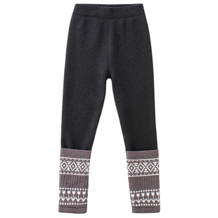 女童打底裤加绒外穿冬季加厚堆堆袜洋气女孩弹力修身儿童保暖裤子