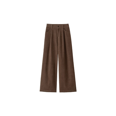 显瘦绝绝子！灯芯绒阔腿休闲裤~