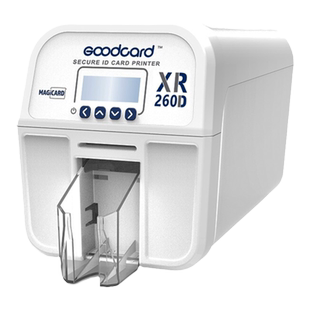 GOODCARD XR260D证卡打印机双面PVC卡片员工卡工作证制卡IC卡门禁id标牌打字机会员印电缆制卡打印机固得卡