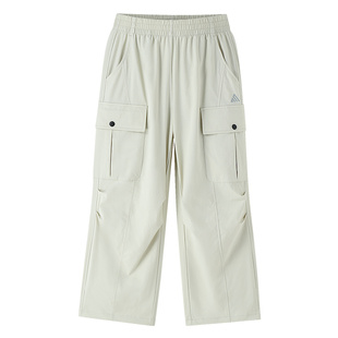 安奈儿童装男童裤子2026夏新款轻运动风伞兵裤工装弹力休闲长裤