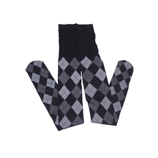 森系格子提花丝袜天鹅绒个性百搭文艺复古显瘦性感春夏薄款连裤袜