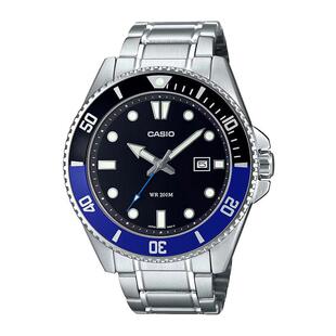 卡西欧手表男士时尚商务官方正品渐变表圈防水电子石英表MDV-107D