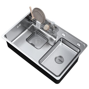 日丰水槽洗菜盆304不锈钢厨房大单槽压纹集优洗碗槽家用水池水槽