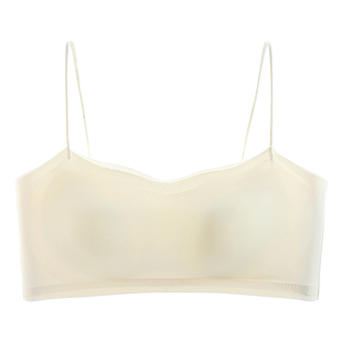 细肩带抹胸内衣女小胸聚拢隐形无痕内搭可外露吊带美背一体式文胸