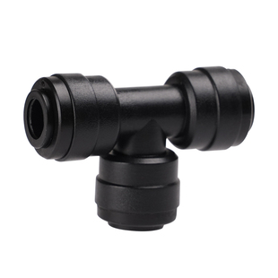 黑色2分快插弯头三通阀门堵头隔板喷淋水管净水器配件接头T型三通