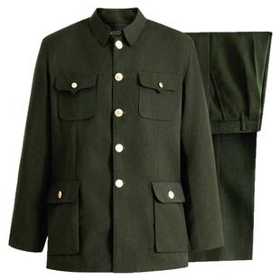 中山装套装新款男士休闲爸爸装干部中山服外套老年人高档翻领上衣
