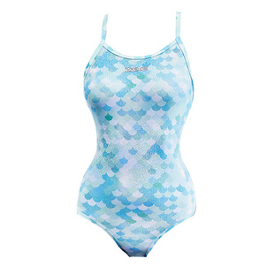 洲克泳衣女士成人大码2025新款游泳馆连体专业竞速烫金游泳衣女款