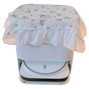 田园风石头科沃斯海尔小米扫地机器人遮灰防晒盖布装饰保护罩棉麻