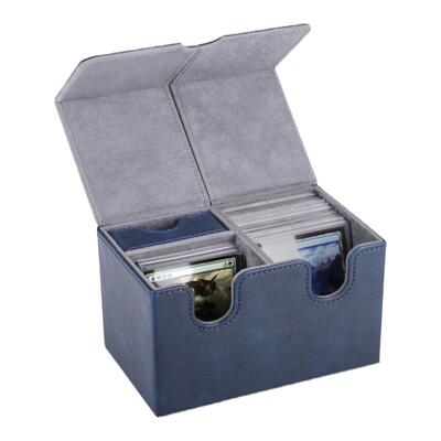 黑色高档双格卡盒-pu磁吸万智牌宝可梦游戏王PTCG卡牌卡组收藏盒