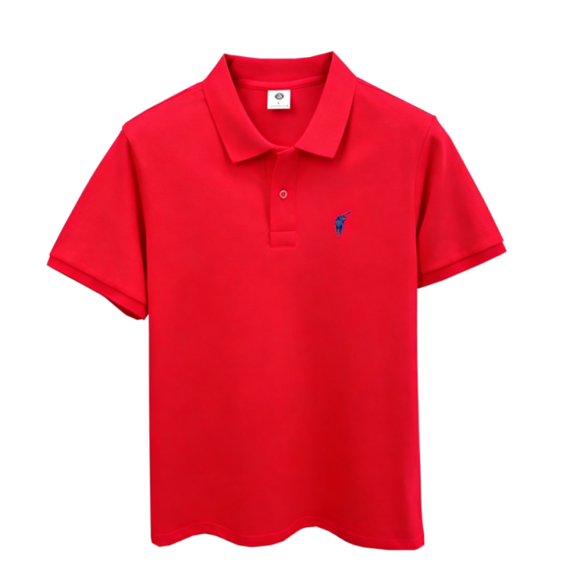 中年爸爸短袖红色本命年衣服