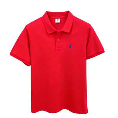 中年爸爸短袖红色本命年衣服