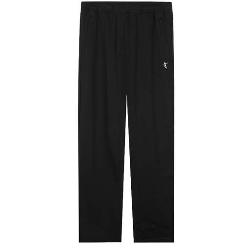 乔丹直筒运动裤男款秋冬季宽松男士休闲卫裤男生黑色针织加绒长裤