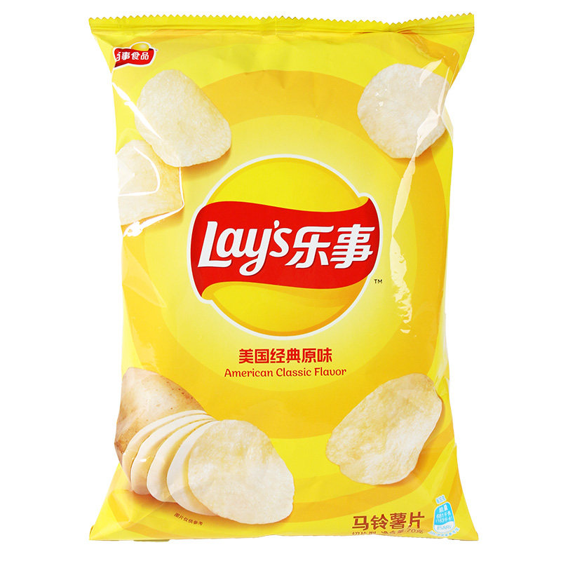 70g黄瓜零食大礼包乐事薯片膨化