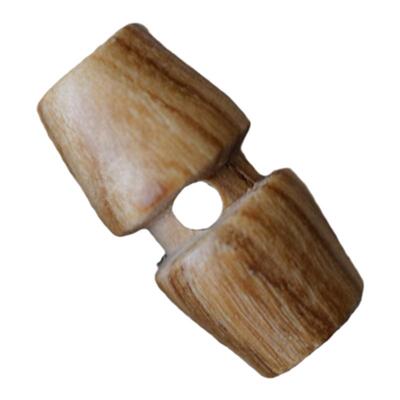木质单孔橄榄木棒形纽扣