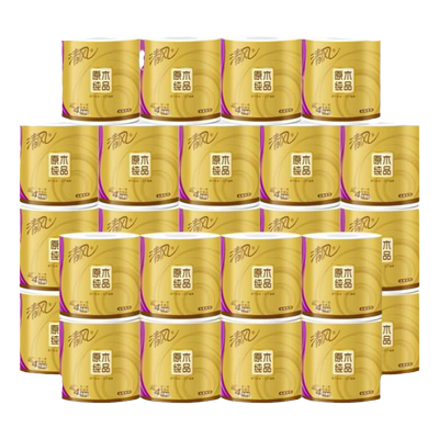 清风金装卷纸家用4层180克纸巾