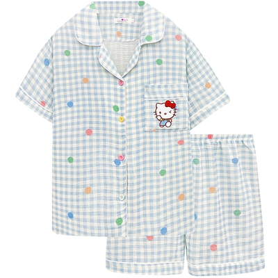 泡泡棉纱HelloKitty睡衣夏季女款