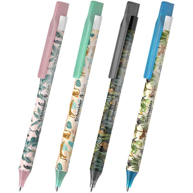 【自营】施耐德中性笔fave菲尔丛林系列学生考试专用学霸刷题速干按动笔黑色0.5mm办公签字笔德国进口