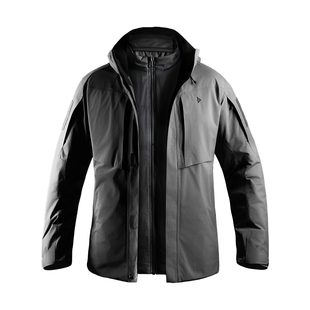 龙牙秋冬登山五代雷神冲锋衣男冬季防风防寒外套夹克户外男士连帽