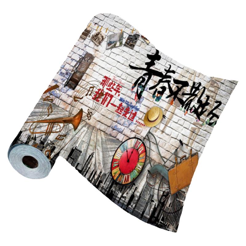 怀旧烧烤火锅店自粘墙贴纸贴画