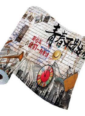 怀旧烧烤火锅店自粘墙贴纸贴画