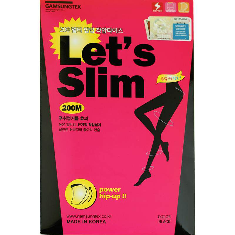 韩国lets slim压力显瘦腿黑色打底裤连裤袜美腿塑形丝袜女秋冬款
