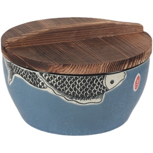 中式创意陶瓷大号碗带盖钵钵鸡大碗冷吃串串展示盆家用和面盆复古