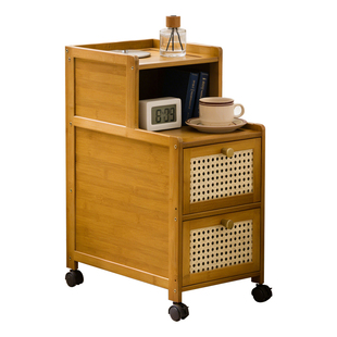 床头柜小型储物收纳柜一体卧室床边极窄夹缝小柜子移动迷你置物架