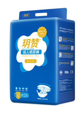 玥赞加厚夜用型成人纸尿裤粘贴式