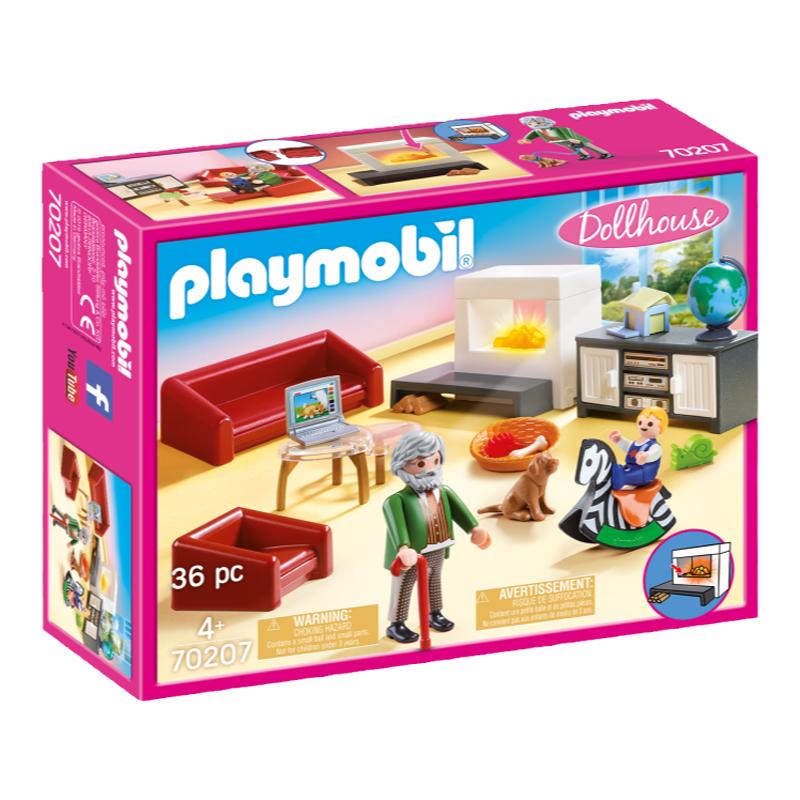 Playmobil摩比世界过家家迷你家具小屋女孩玩具生日礼物舒适客厅